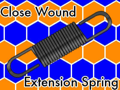 close wound extension spring