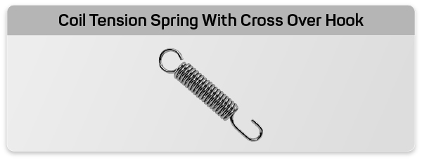 custom extension spring with a side hook and an extended hook