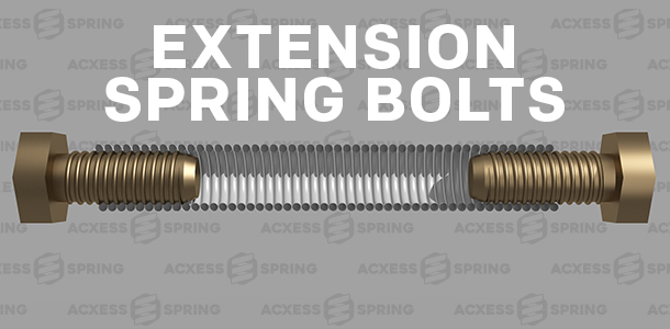 extension spring with bolts as hooks