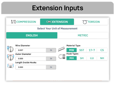 ISQ extension spring inputs